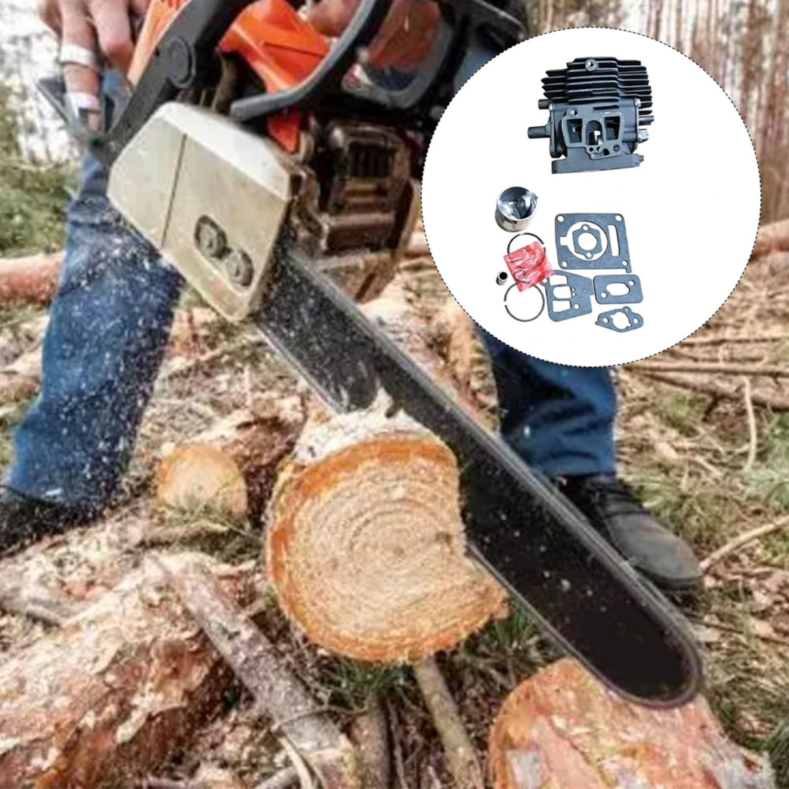 KiraKira 40mm SL FS240 FS360 FS361 Chainsaw Kit Modele 4147-020-1206 Solidna konstrukcja stalowa