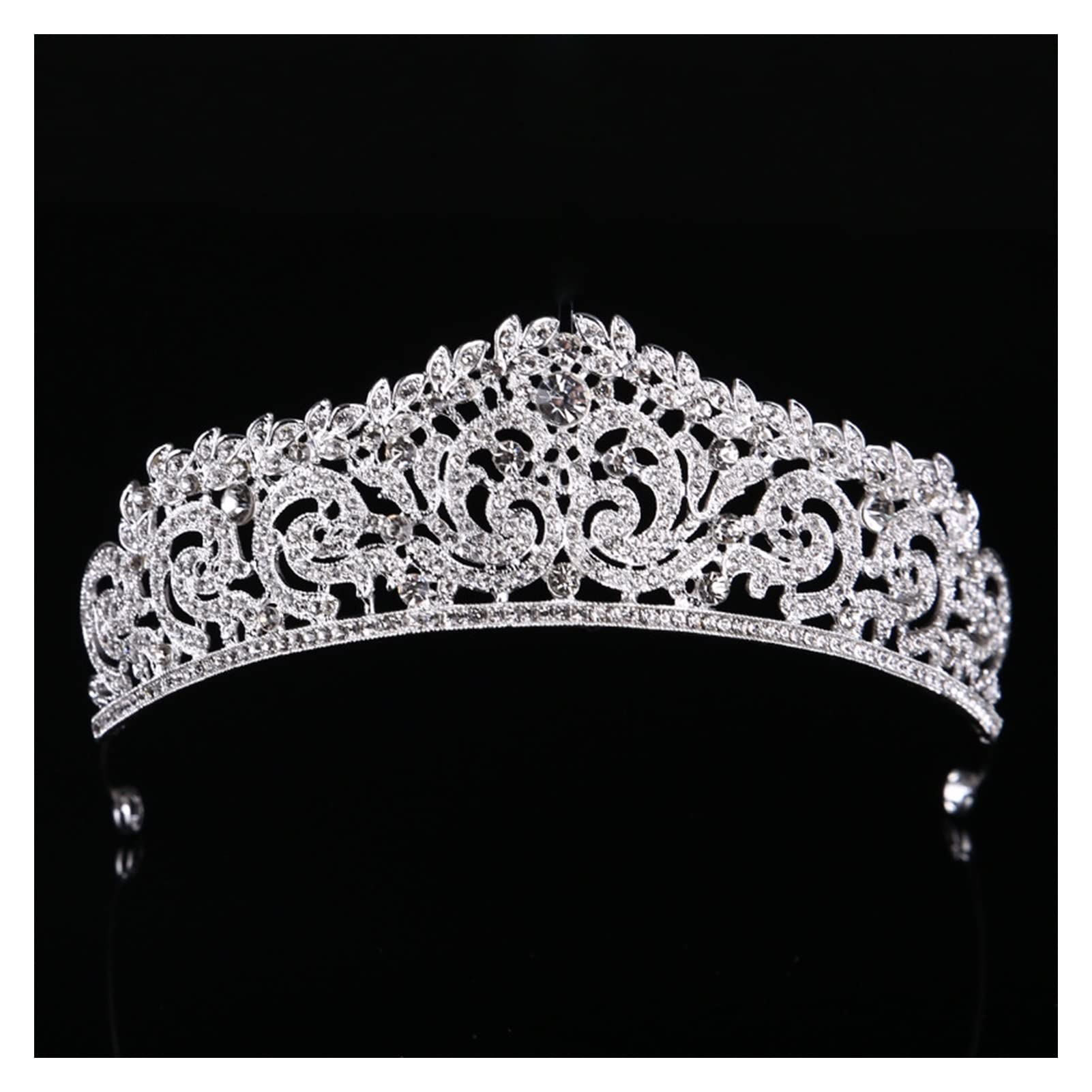 Joyería para la cabeza de la novia con cristales y diademas estilo corona real