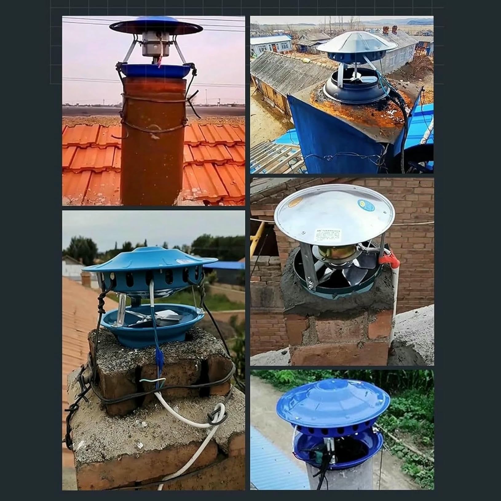 ventilatore di tiraggio, Ventilatore camino 120W aspiratore fumo stufa legna