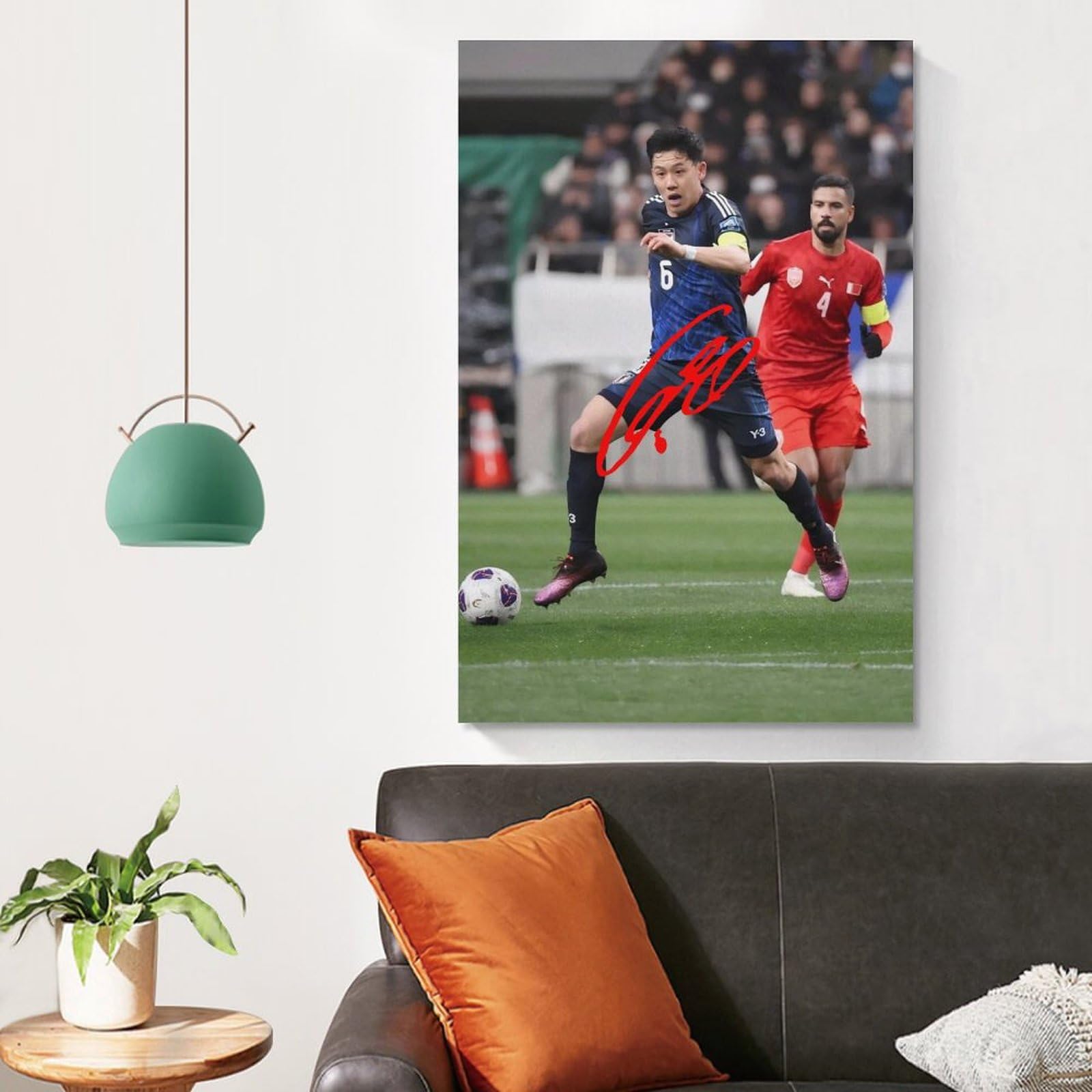 Amazon.co.jp: 遠藤航 直筆サイン入りフットボール選手のポスター (25