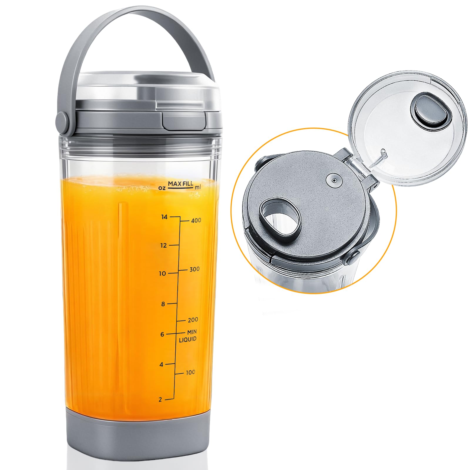 Gdrtwwh Blender Cup Fit for Ninja BC100 Series and BC151 Series