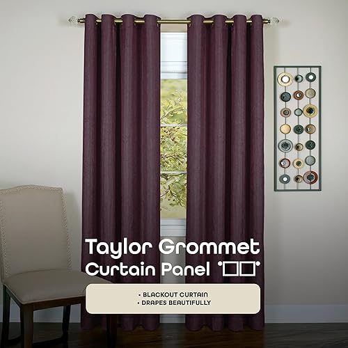 Miniatura 2 de Achim Home Furnishings cortinas blackout con arandelas Berenjena,Plata,Borgoña,Bronceado,Blanco,https://www.amazon.com/dp/undefined