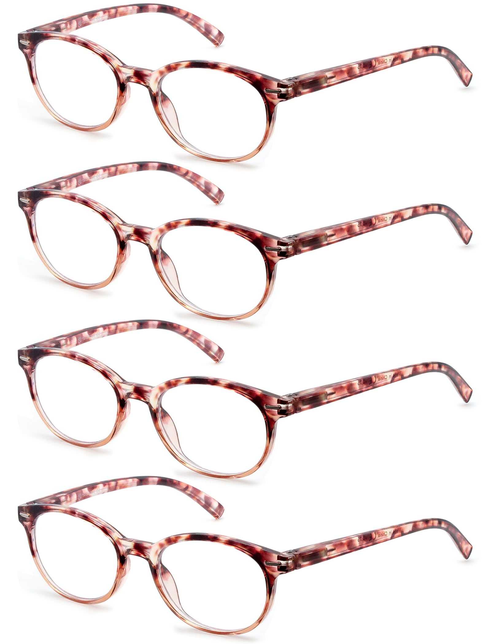 OLOMEE Blue Light Blocking Reading Glasses Women Round Readers Cute Cheaters for Small Head&Face Black/Clear/Tortoiseshell