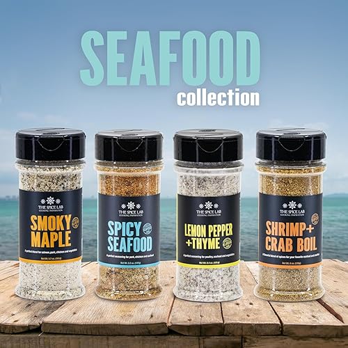 Miniatura 40 de The Spice Lab Set de condimentos de mariscos - Eleva tu viaje culinario con nuestro condimento de pescado - Explora el espectacular condimento