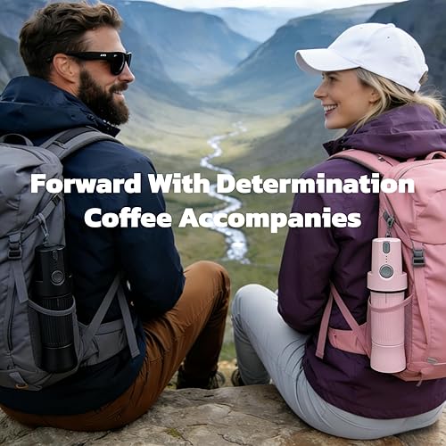 Miniatura 6 de Molinillo de café eléctrico y manual 2 en 1, molinillo de granos de café recargable por USB con rebabas de 1.575 in, molinillo de metal portátil