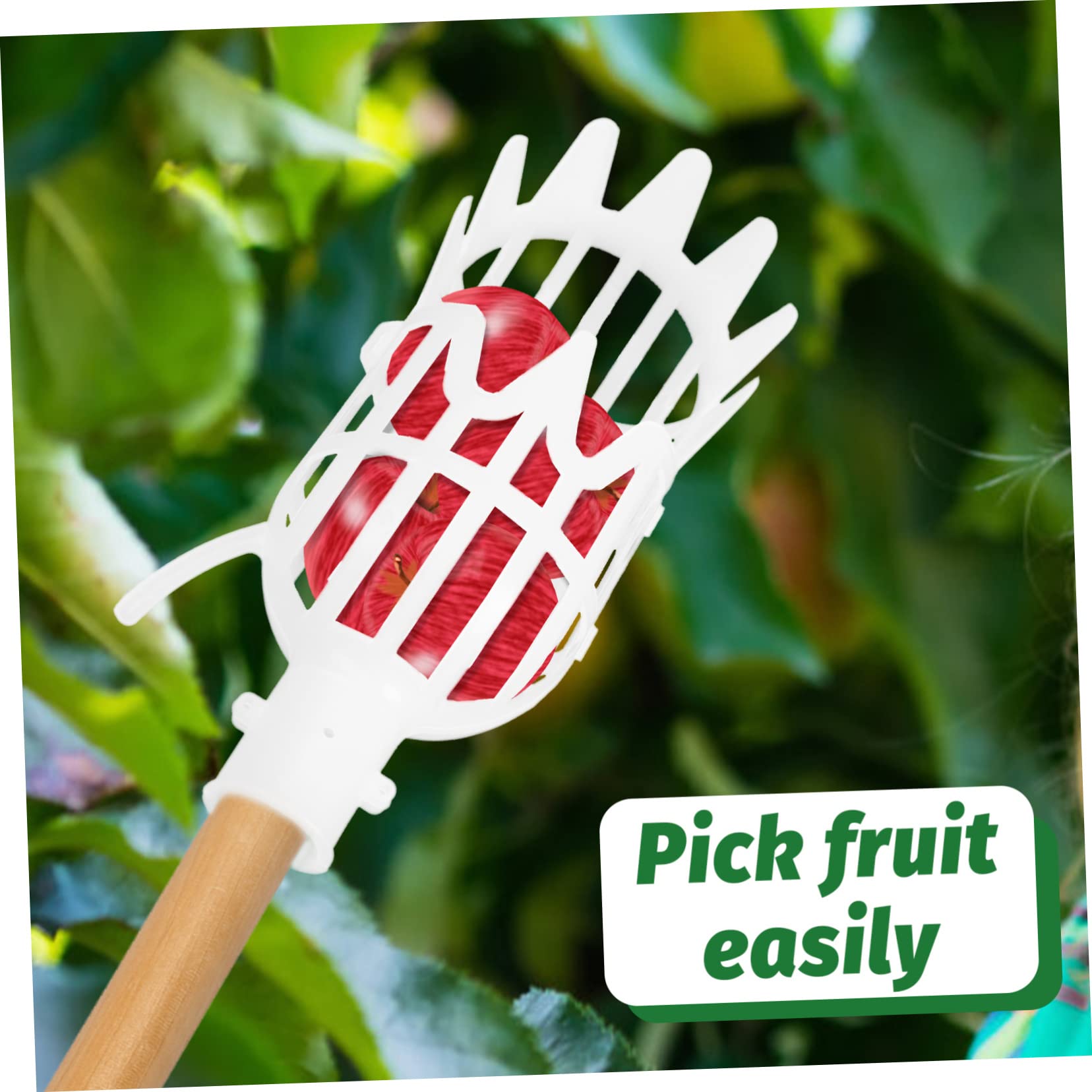 2 Paniers Cueilleurs De Fruits | Longueur 34,5 Cm | En Fer | Pour Récolter Pommes, Poires, Kakis… Sans échelle | Gain De Temps