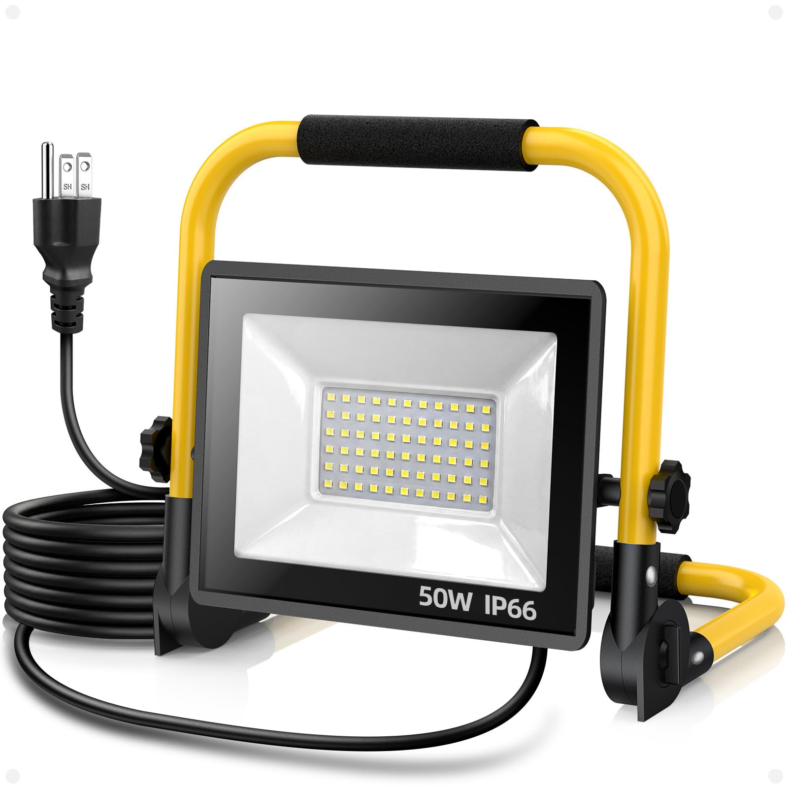 SOARFLY projecteur led chantier 50W, 10000LM, IP66, interrupteur
