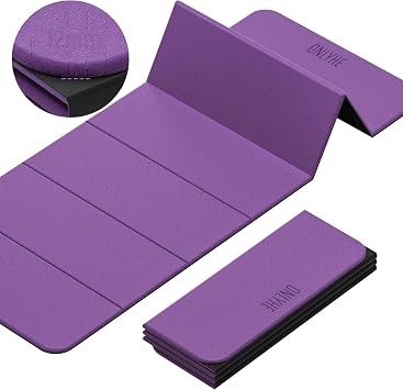 Foldable Yoga Mat 12mm Exercise Mats for Home Workout,Comfortable and Durable,Thick-Portable Folding Mat,Non Slip,Pilates Mat Thick,Outdoor Use,Meditation,Travel,Camping71"x24" x0.47"