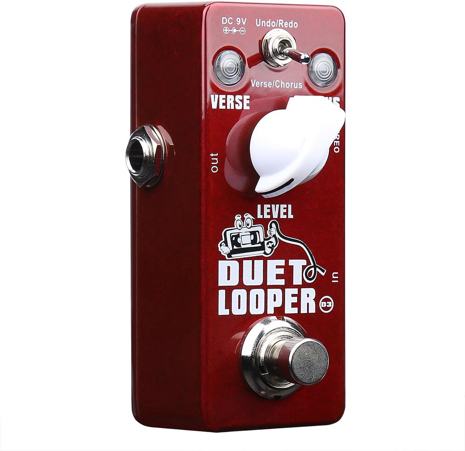 Xvive Duet Looper Stereo Dual Channel Loop Station Effects Pedal for Guitar Bass(Undo/Redo,Verse/Chorus) D3