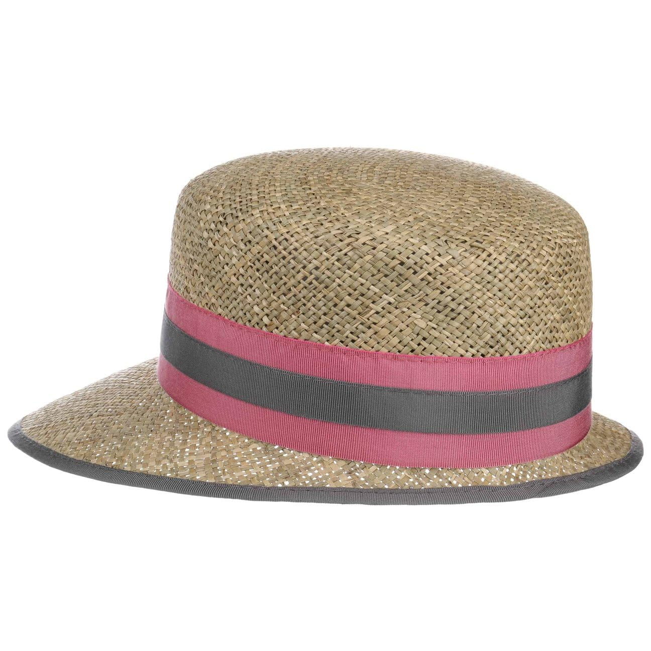 LIERYS Cappello di Paglia Mialia Donna - Made in Italy da Sole con Visiera, Nastro Grosgrain Estate Primavera/Estate