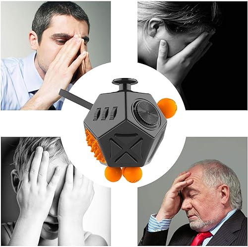 Miniatura 6 de Fidget Dodecagon – 12 Fidget lateral Toy Cube – Alivia El Estrés Y La Ansiedad anti la depresión cubeta para niños y adultos con hiperactividades A1