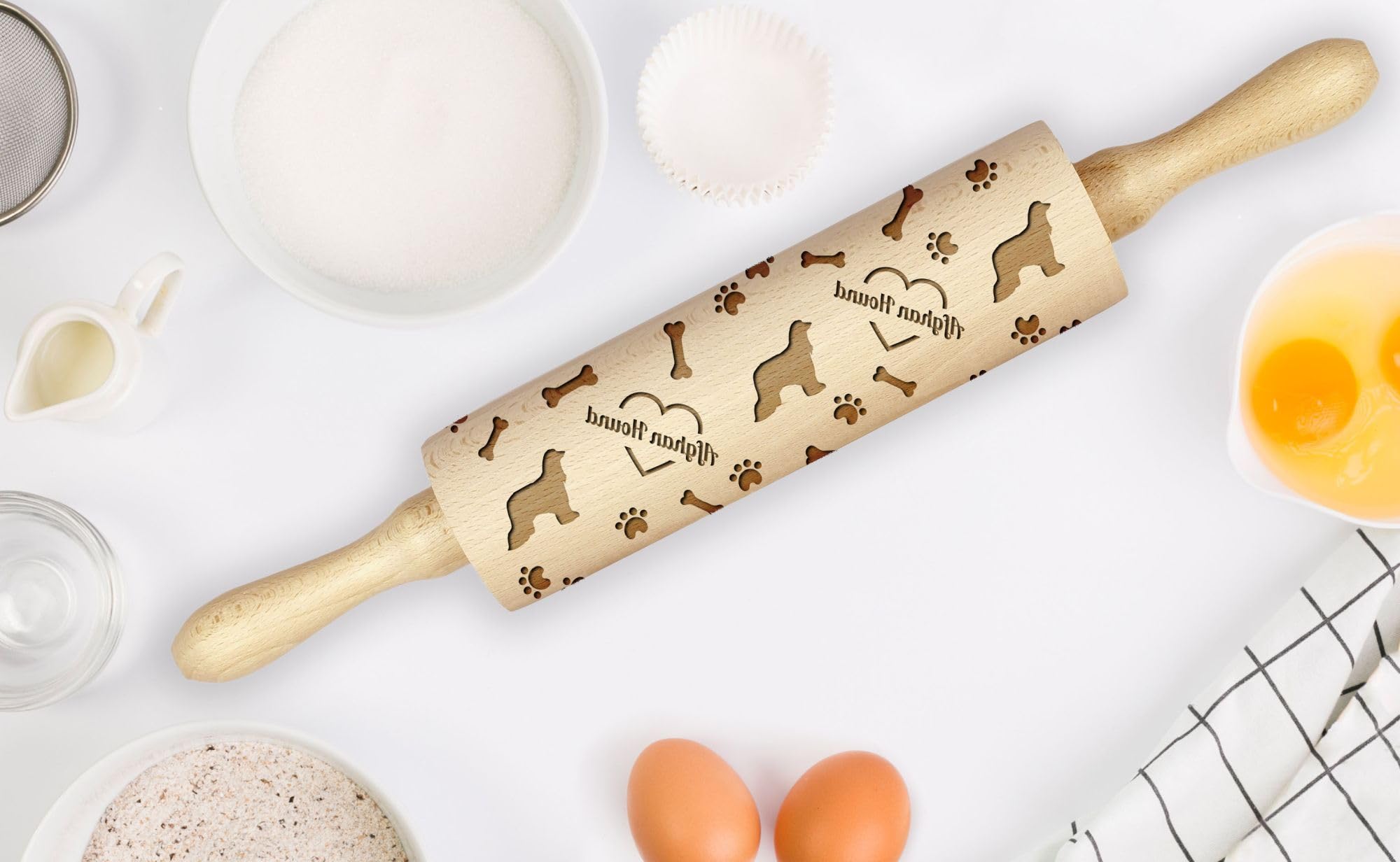 Rouleau à pâtisserie avec chien pour décorer vos biscuits en famille le dimanche