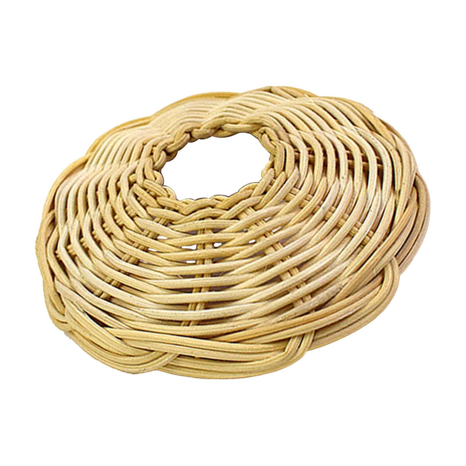 Puxzyax Light Rattan Woven Lampshade Pendant Shade Driven Lamp Shade Outdoor Chandelier Cover Home Accent Bulb Cage Guard Fixture Restaurant