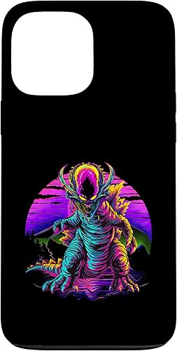 Miniatura 22 de iPhone 14 Retro Funny streetwear Synthwave 80s 90s spacezilla alien Case