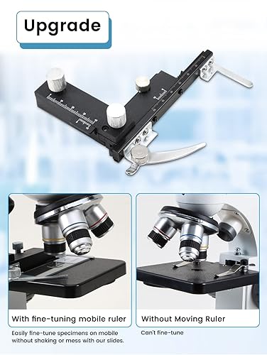 Miniatura 6 de Crspexil Microscopios binoculares compuestos 40X-2000X con diapositivas preparadas para microscopio 30p, para niños estudiantes adultos, accesorios