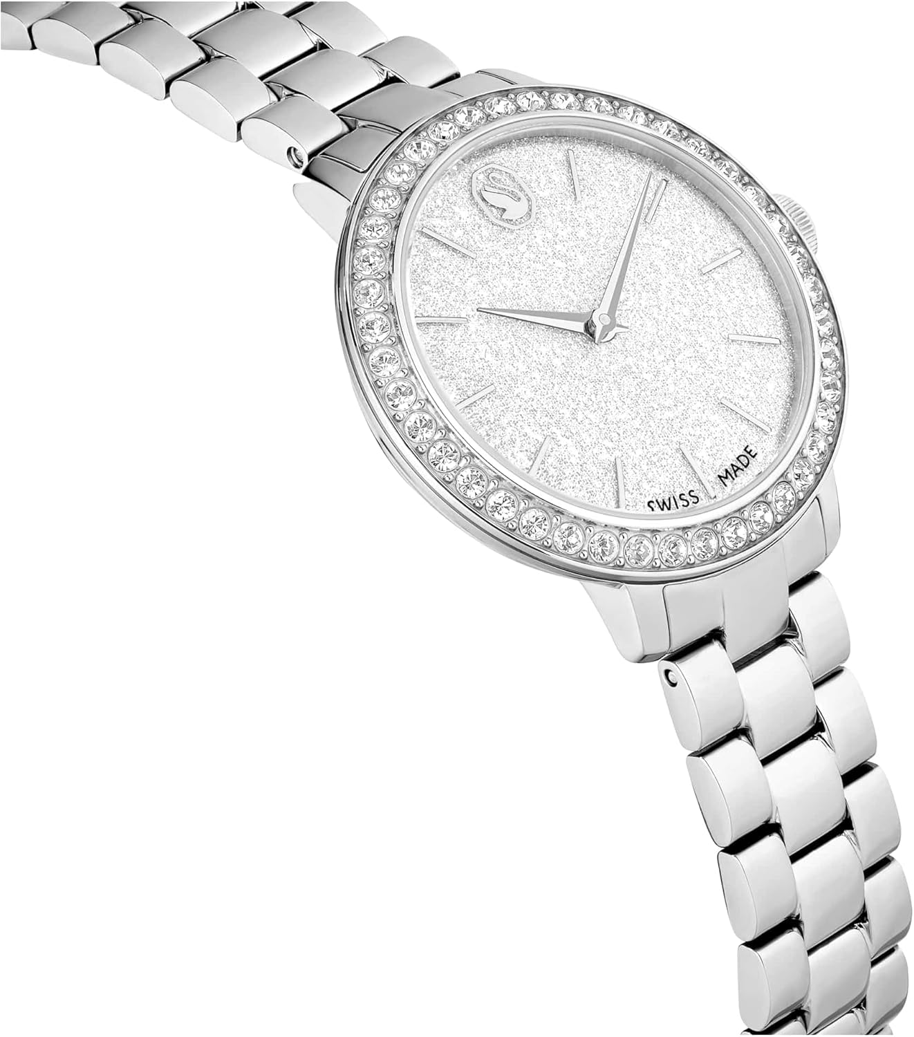 Swarovski Matrix 3-Link Watch, Swiss Made,Metal Bracelet, Clear Crystals, Rose Gold-Tone Finish, Stainless Steel - Image 5