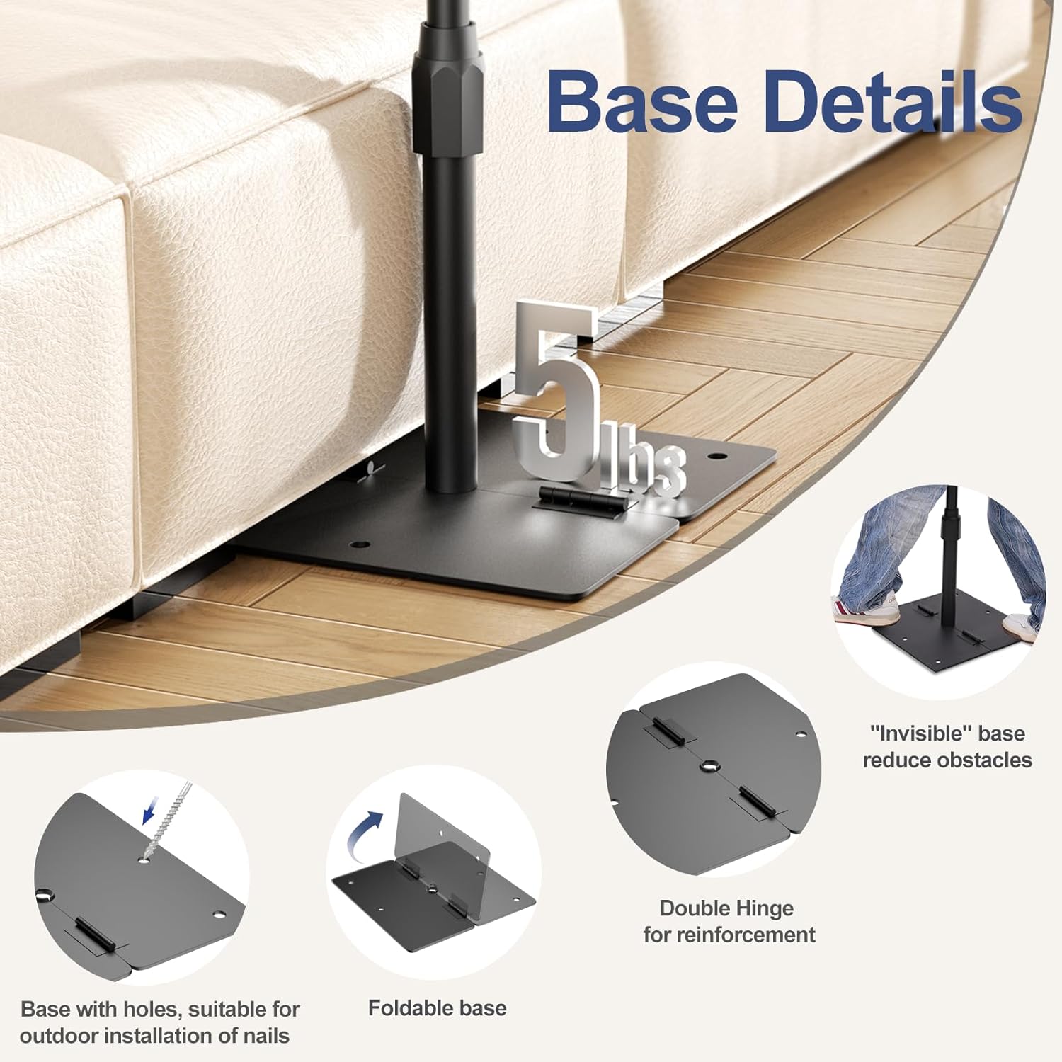 EMART Backdrop Stand,10x10ft(WxH) Adjustable Photo Background Stand with Upgrade Rod,Heavy Duty Flat Base,Metal Pipe and Drape Frame for Wedding,Birthday Party,Event Decorations,Trade Displays