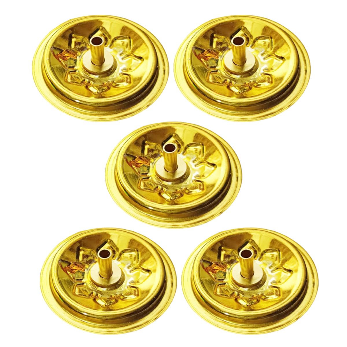 GALPADA Lot de 5 Accessoires de Lampe à Huile Mèches Flottantes en Aluminium, Supports Compacts et Légers pour Lampe à Pétrole Rétro, Adaptés aux Pratiques Méditatives et Temples