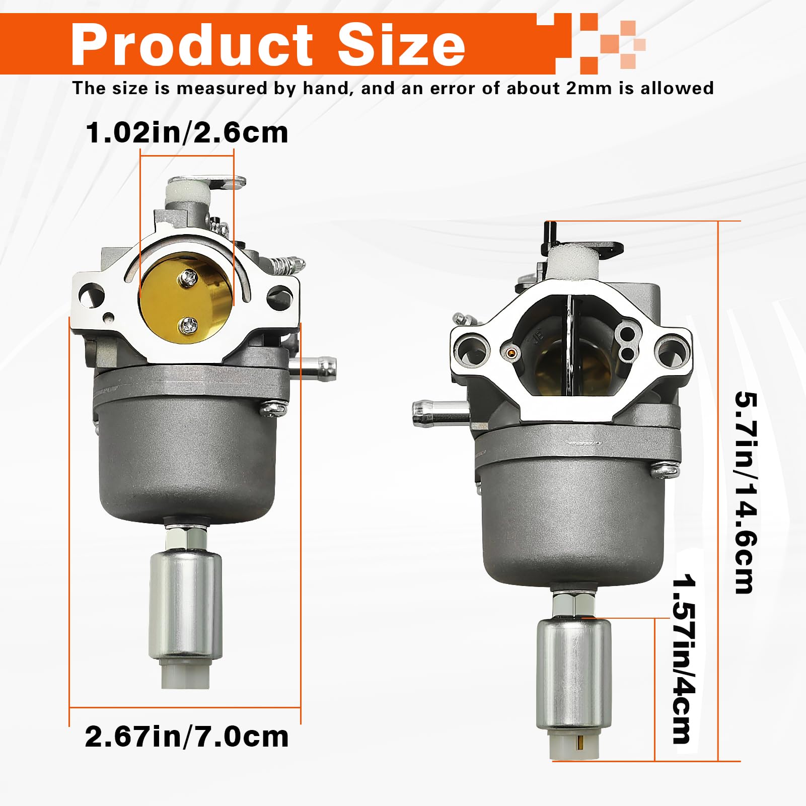 Carburateur pour moteurs 591731 593514 699916 593433 MIA11474 MIA12509 JD L107 L108