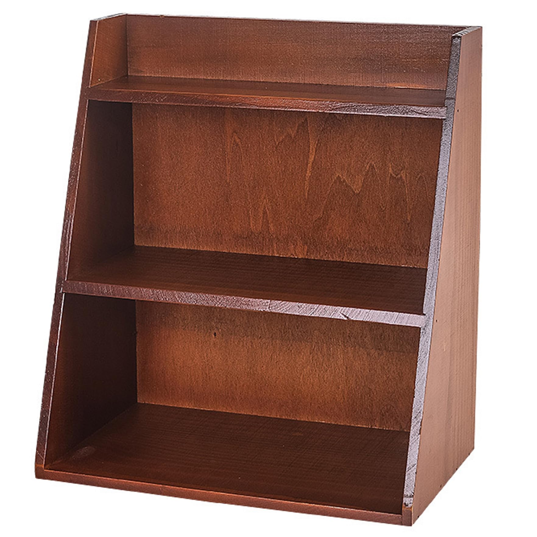 Étagère murale vintage bois 3 niveaux avec crochets petit rangement cuisine bureau