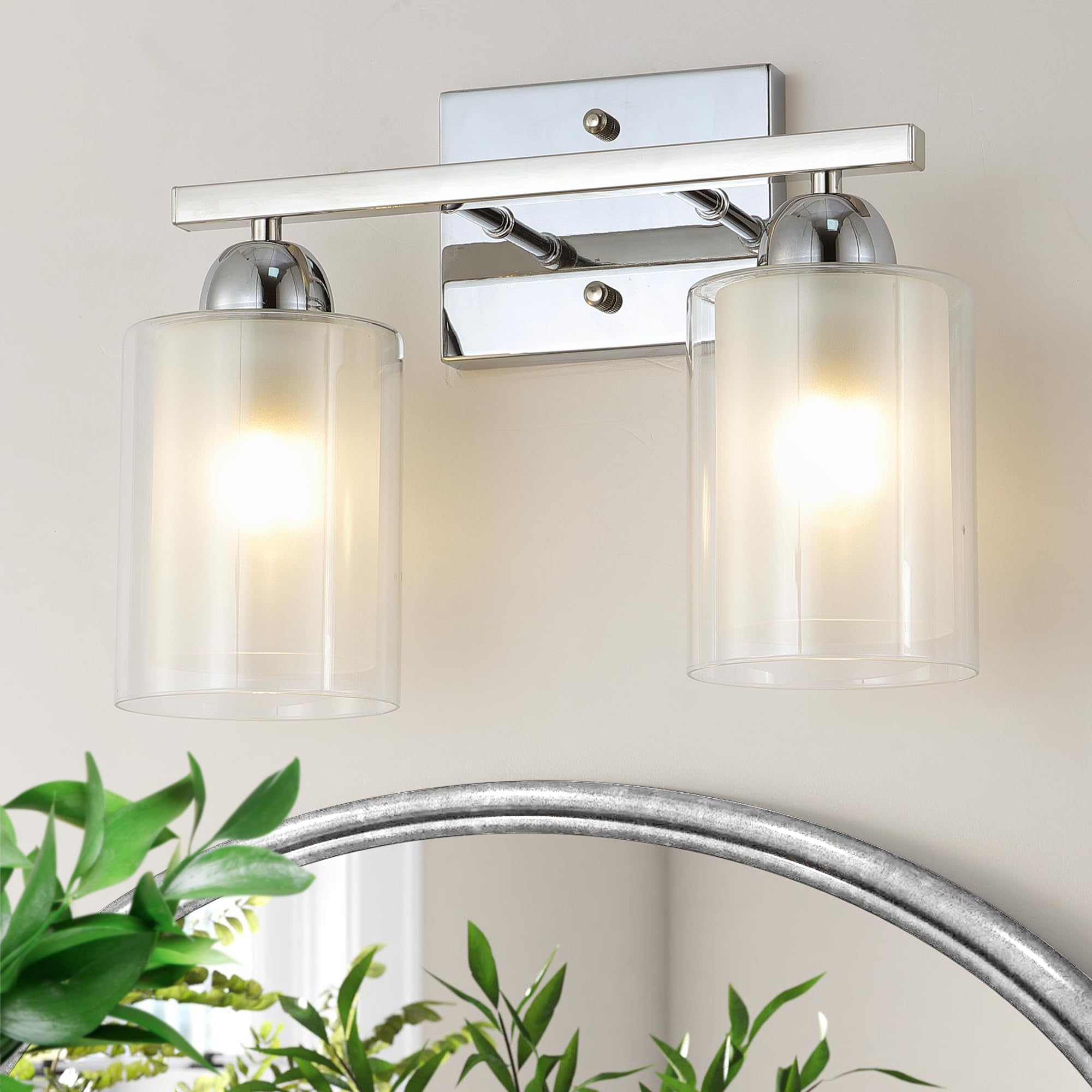 Mecgirn Stainless Steel Bathroom Vanity Light Over Mirror, 2 Light ...