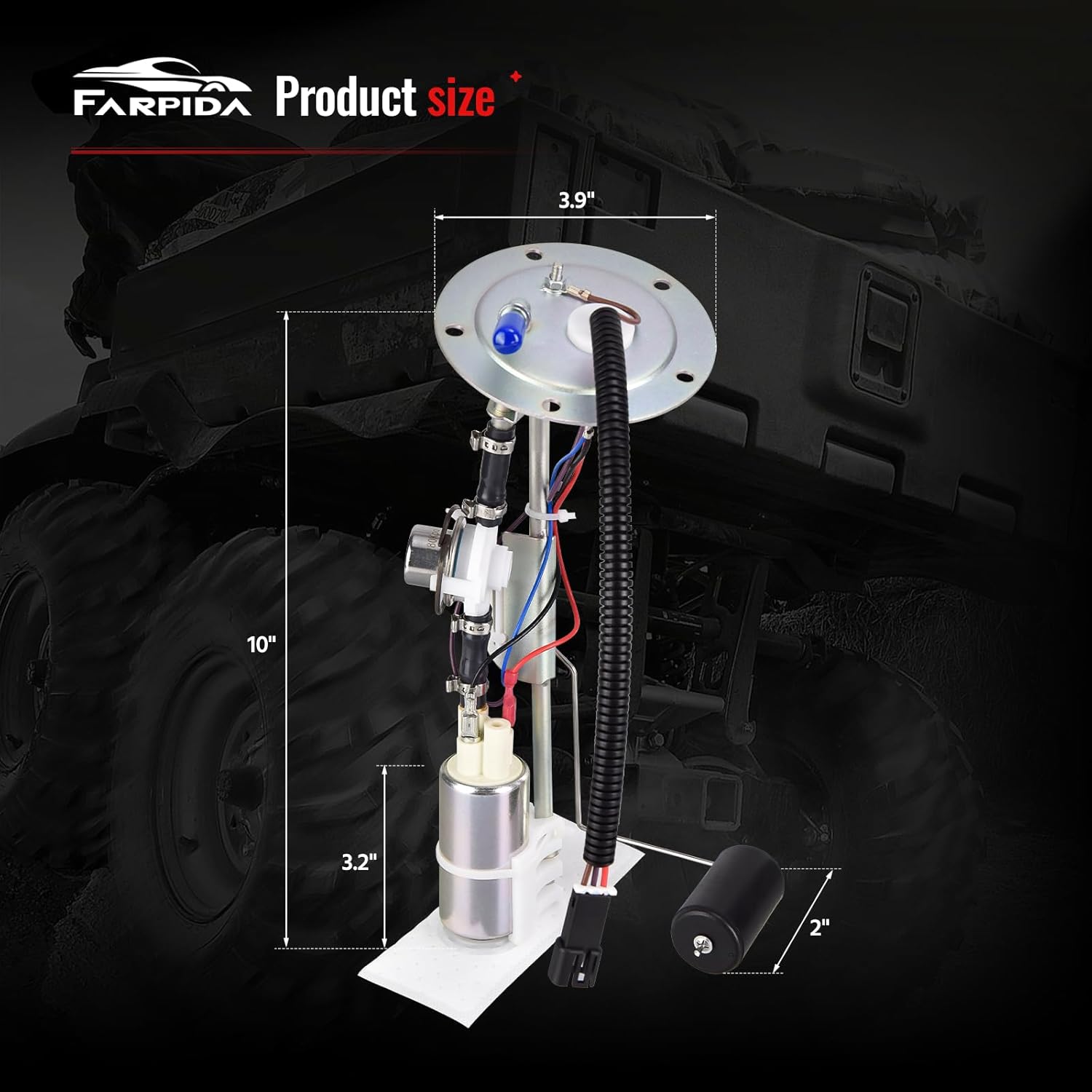 5-Bolt 47-1048 Fuel Pump Assembly, Compatible with 2005-2008 Polaris Sportsman 500/700/800 EFI ATV, Replaces# 47-1048