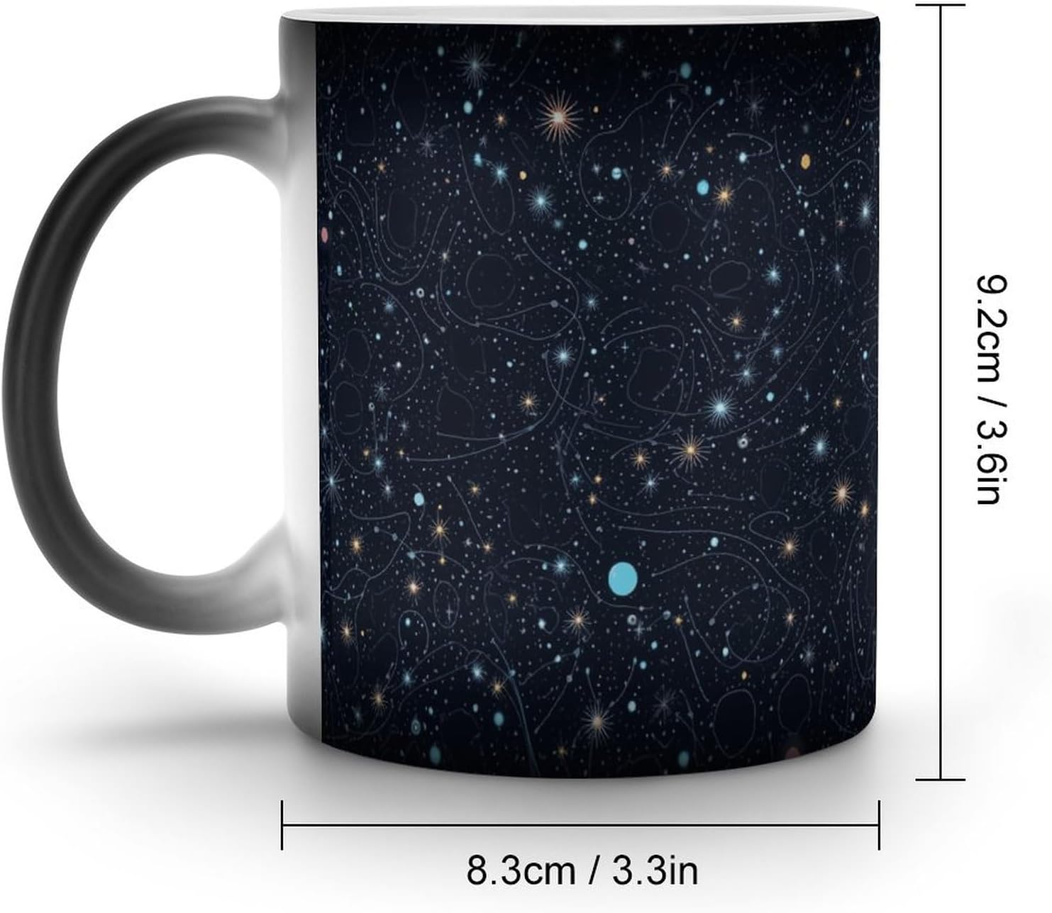 Color Changing Mug Constellation Star Clusters Galaxies Printed Ceramic Coffee Mug Heat Changing Sensitive Mug Magic Heat Changing Coffee Mug Novelty Coffee Mugs