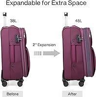 Amazon.com | Hanke 24 Inch Luggage Expandable Softside Checked
