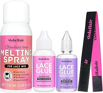 Wig Glue Spray for Front Lace Wig Lace Melting Spray for Wigs Melting Spray Lace Bond Spray Lace Glue Kit Wig Install Kit