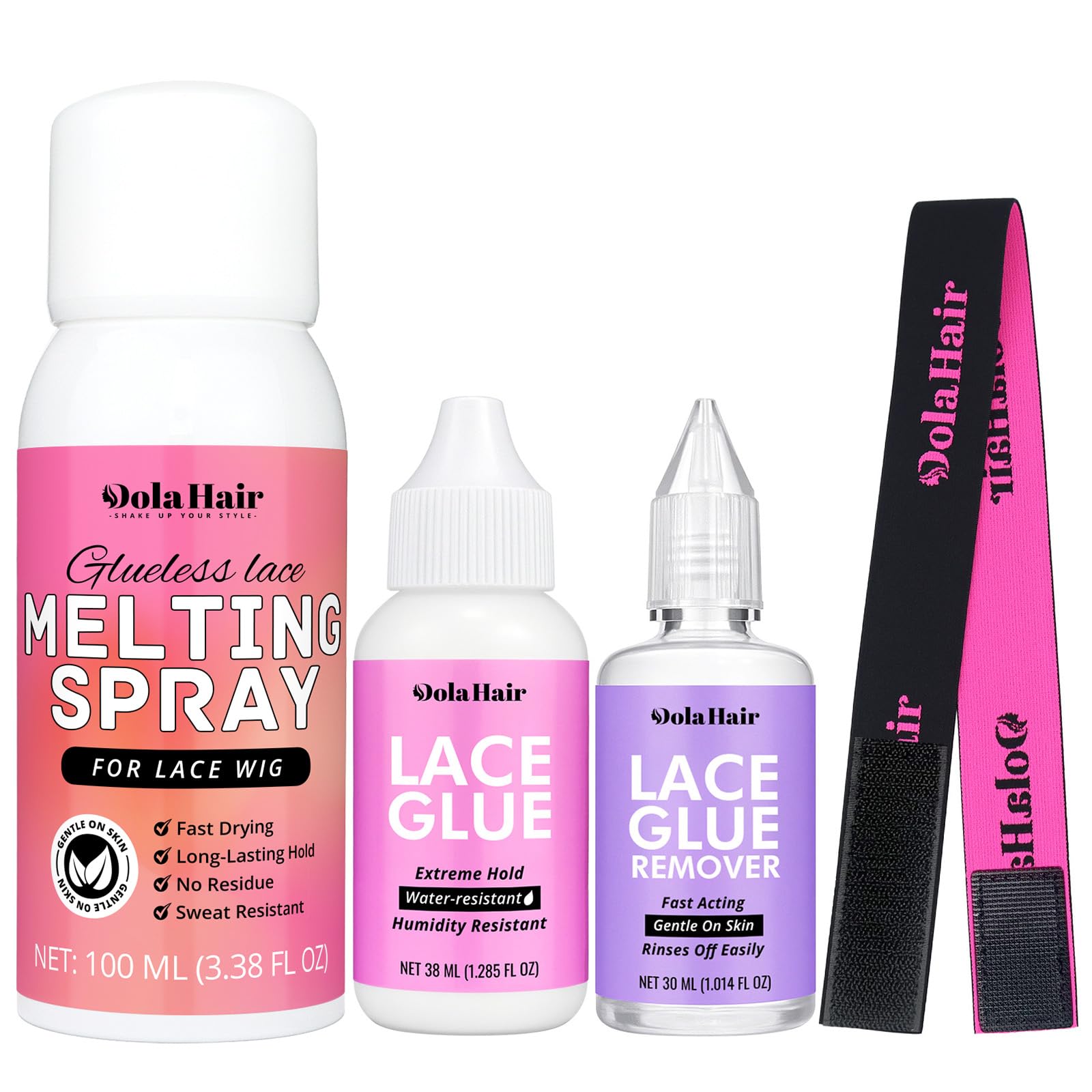 Dolahair Wig Glue Spray for Front Lace Wig Lace Melting Spray for Wigs Melting Spray Lace Bond Spray Lace Glue Kit Wig Install Kit