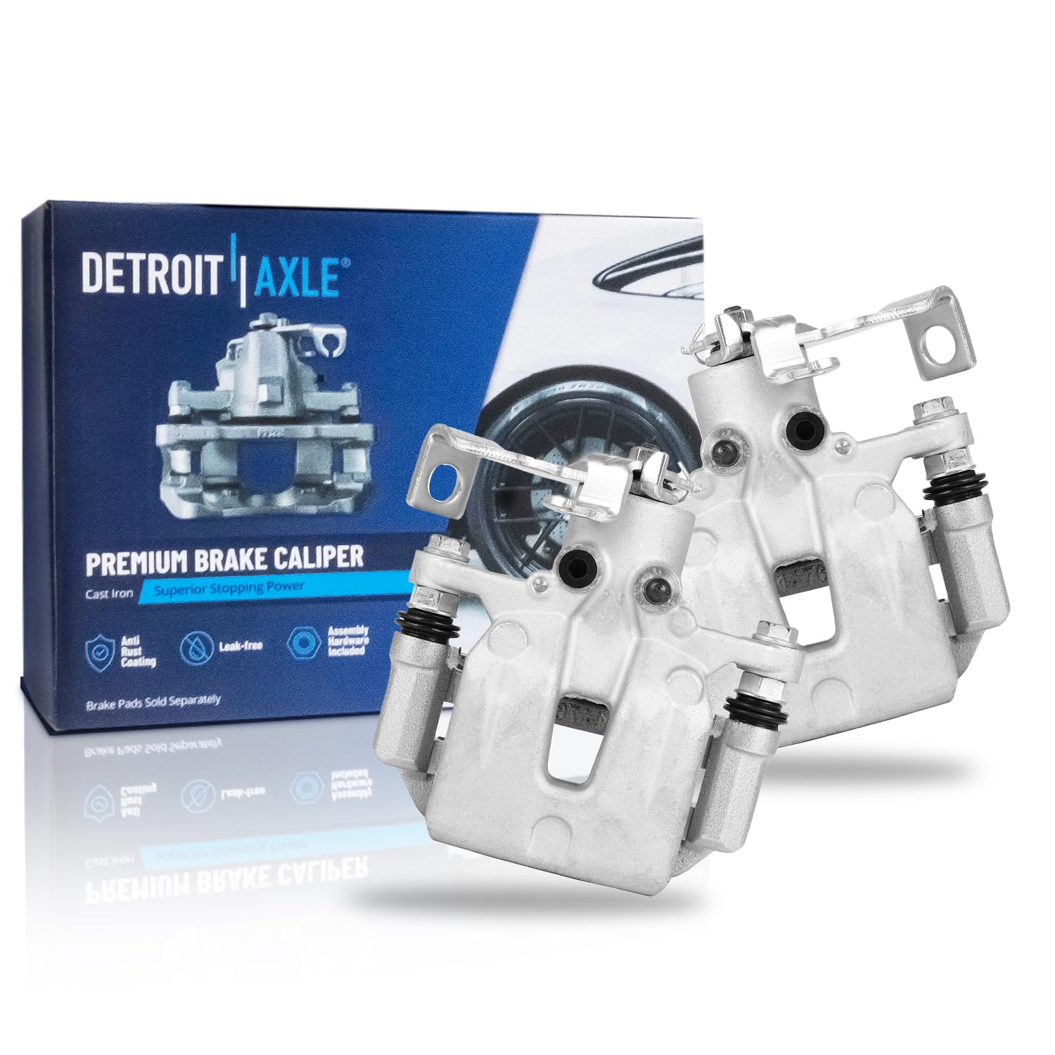 Detroit Axle - Pair Rear Brake Calipers for Hyundai Elantra GT Veloster