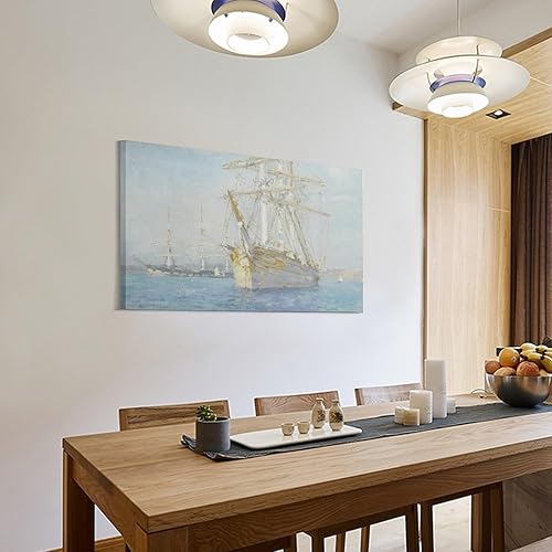 Vista 11 de Off Falmouth-Henry Scott Tuke Wall Art Picture Painting Poster Canvas Print Posters Artworks Bedroom Living Room Decor 16x24inch(40x60cm)