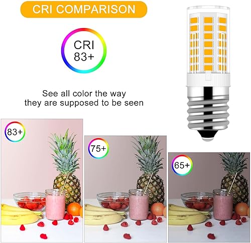 Miniatura 7 de Bombillas LED E17 regulables de 3 W para microondas sobre estufa, equivalente a 40 W, luz blanca diurna 6000 K, apta para microondas Whirlpool