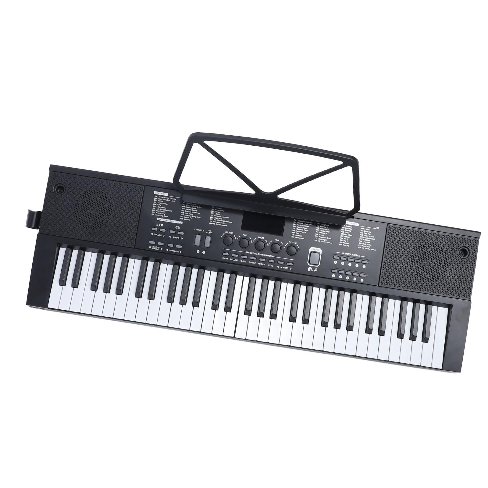 Piano con Teclado con Parlantes Duales, Teclado Dual de órgano Electrónico 61 Teclas 200 Tonos Teclas de Piano de Imitación Acorde Inteligente para el Hogar para Estudiantes