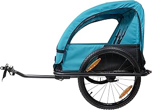 BIKE ORIGINAL - Kiid Adventure 2 Children's Bicycle Trailer - Steel Frame, Adjustable Hood, 5-Point Harness, 20" Wheels, Foldable, Fits 26-29" Bikes, Comfort and Safety