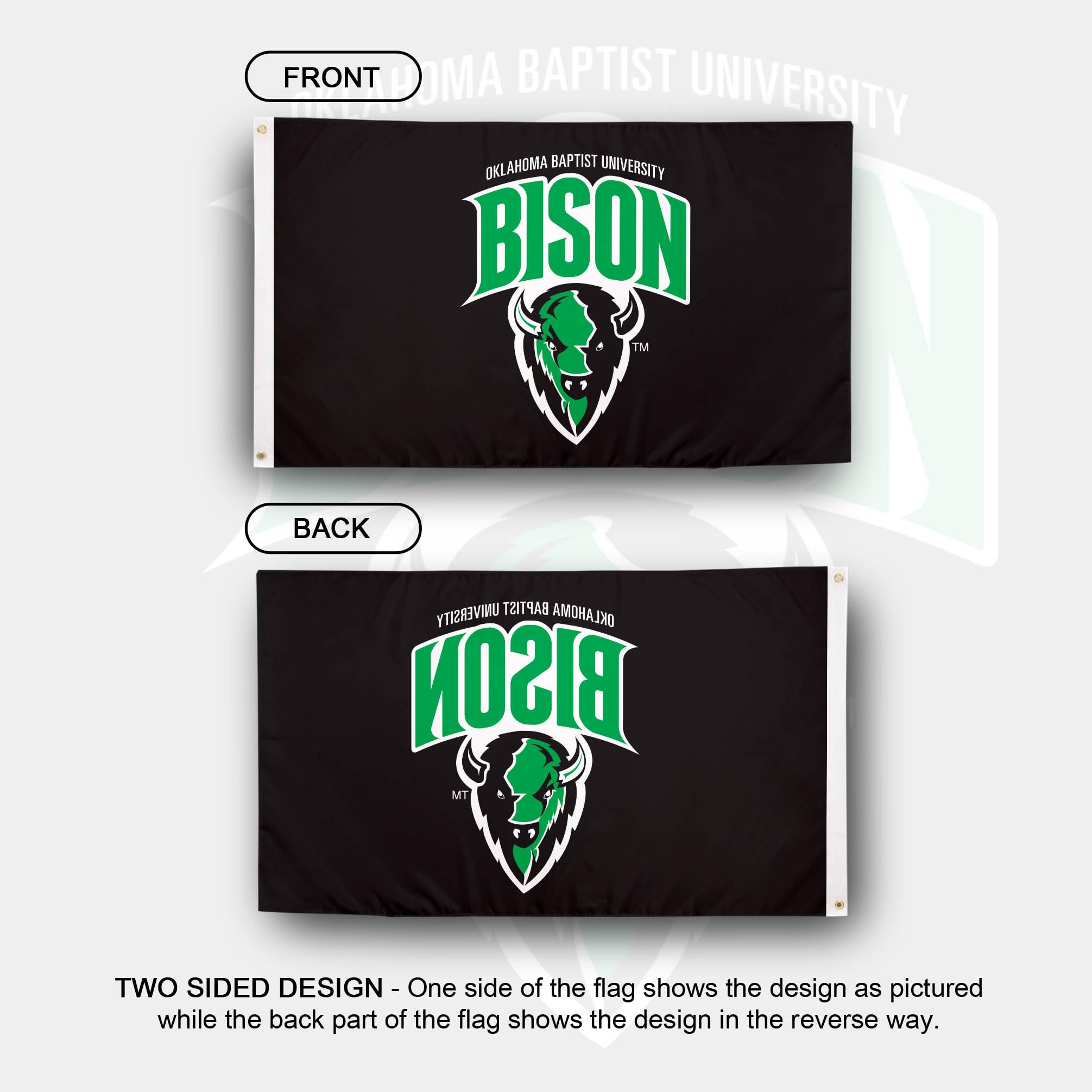 Desert Cactus NCAA Flagge Oklahoma Baptist University - 91x152 Cm, 100% Polyester, Für Indoor & Outdoor