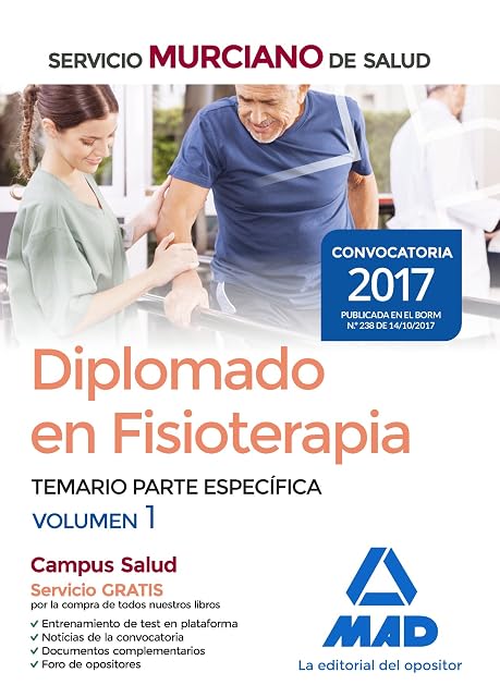 Portada de Fisioterapeutas Temario Vol 1 del Servicio Murciano de Salud