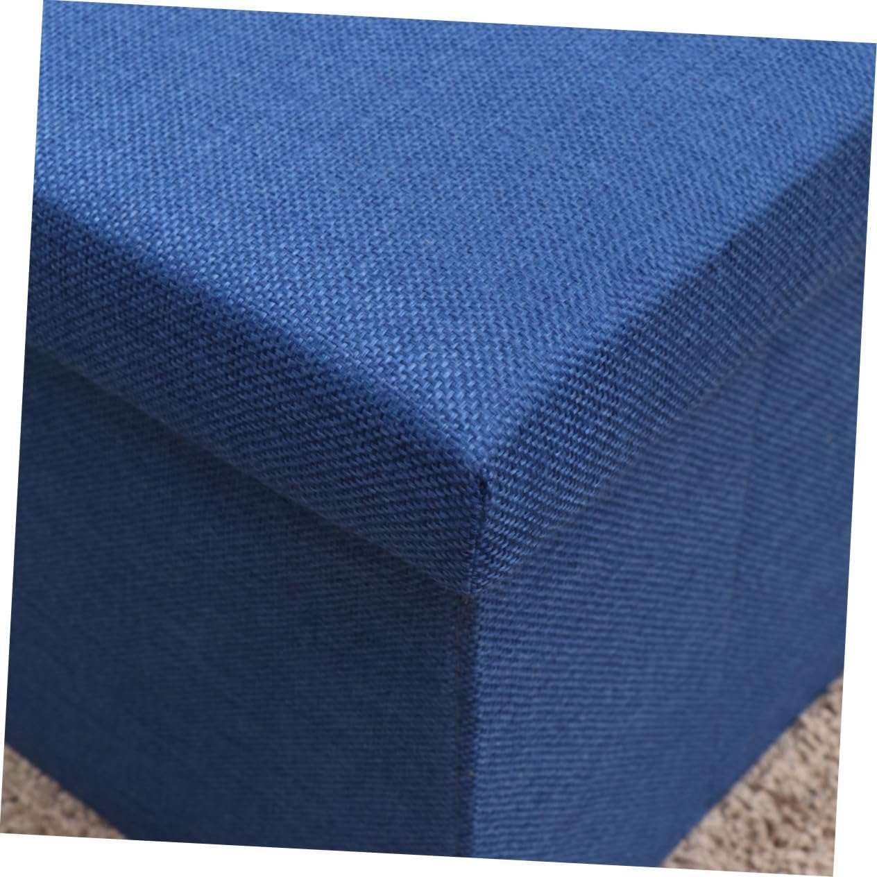 ULTECHNOVO Foldable Storage Box Lid Multi-Functional Linen Fabric for Bedroom and Living Room Use Dark