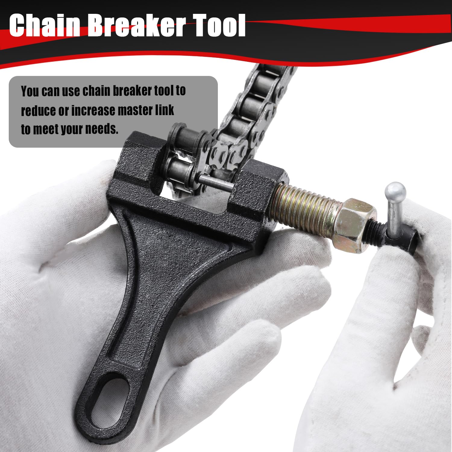 KAMIER 420 Drive Chain 132 Links with Chain Breaker Tool for 70cc 90cc 110cc 125cc TaoTao Coolster Apollo Kazuma SSR Baja Chinese 4 Wheeler ATV Quad Pit Dirt Bike Go Kart Mini Bike Heavy Duty Parts