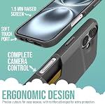 Smartish® iPhone 16 Wallet Case - Wallet Slayer Vol. 1 [Slim + Protective] Credit Card Holder - Drop Tested Holds 4 Cards Hidden Card Slot Cover Compatible with Apple iPhone 16 - Black Tie Affair