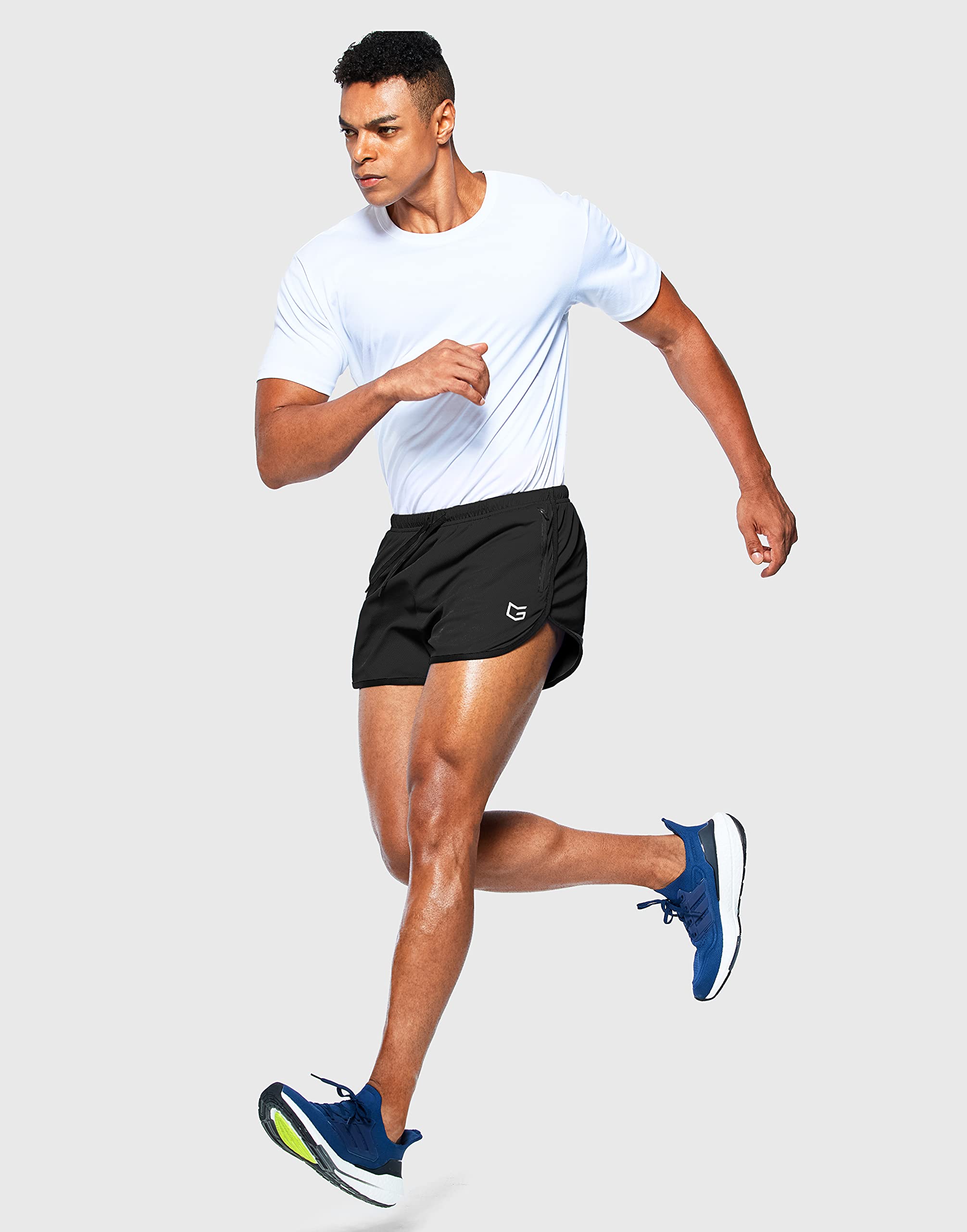 G Gradual Men's Running Shorts 3 Inch Quick Dry Gym Athletic Workout