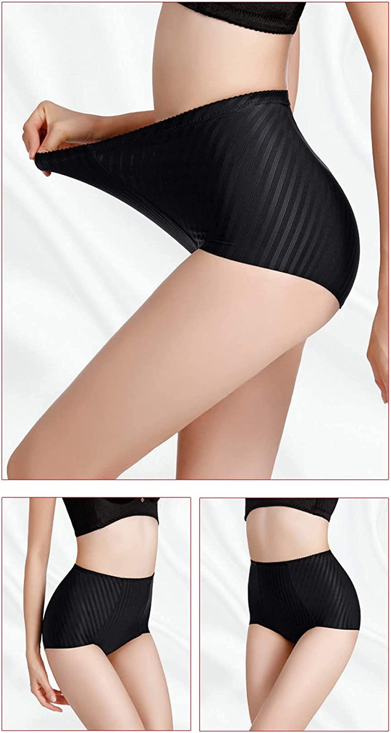 HLTYGWX Short Gainant pour Femme, sous-vêtement de contrôle de la Taille, élastique, Hanche Propre secousse, sous-vêtements sans Couture, Noir-XX