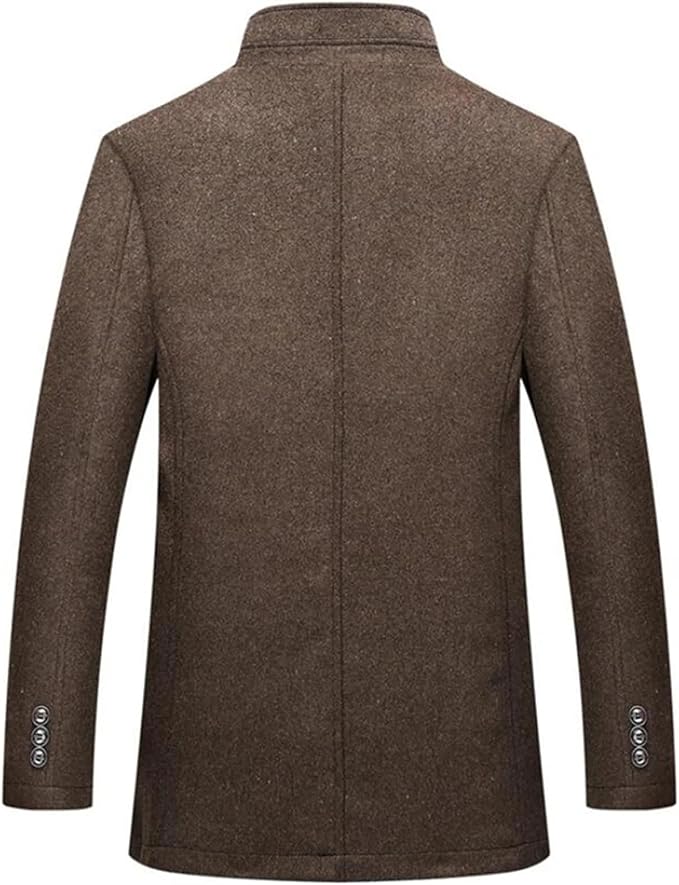 コート chaisy Wool Stand Collar Coat 140-150cm Men Long Thick Mandarin Collar Wool Jackets Stand Collar Single