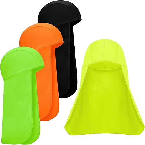 Geyoga 4 piezas de sombrero duro para el sol, sombrero de sol elástico para secado rápido, protector de calavera para hombres y mujeres (colores