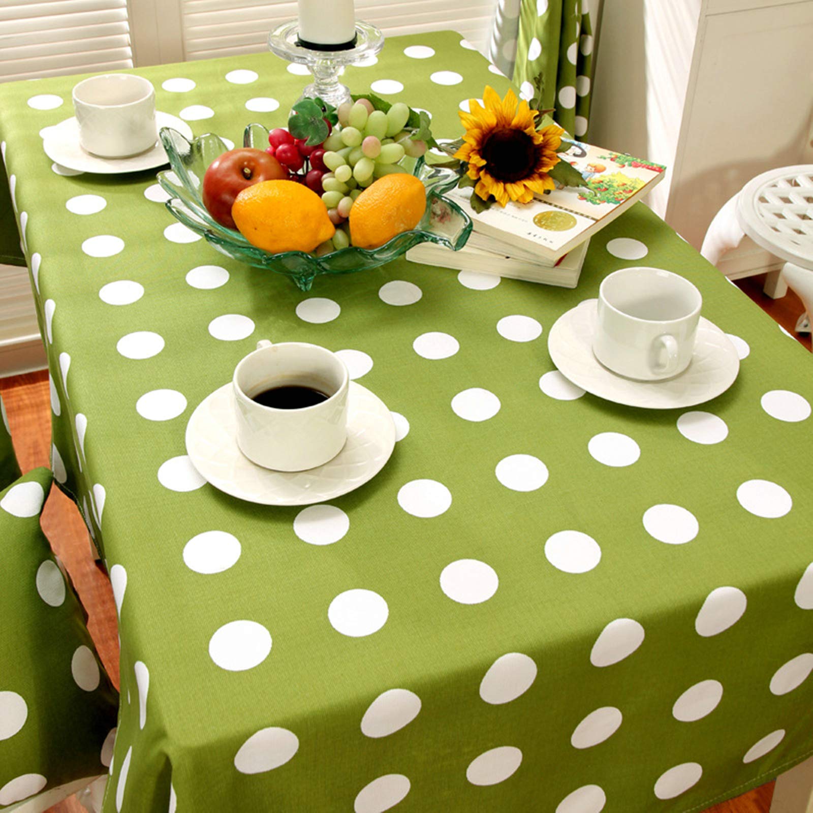 Nappe couverture moderne vert 140x200cm coton pour table protégée