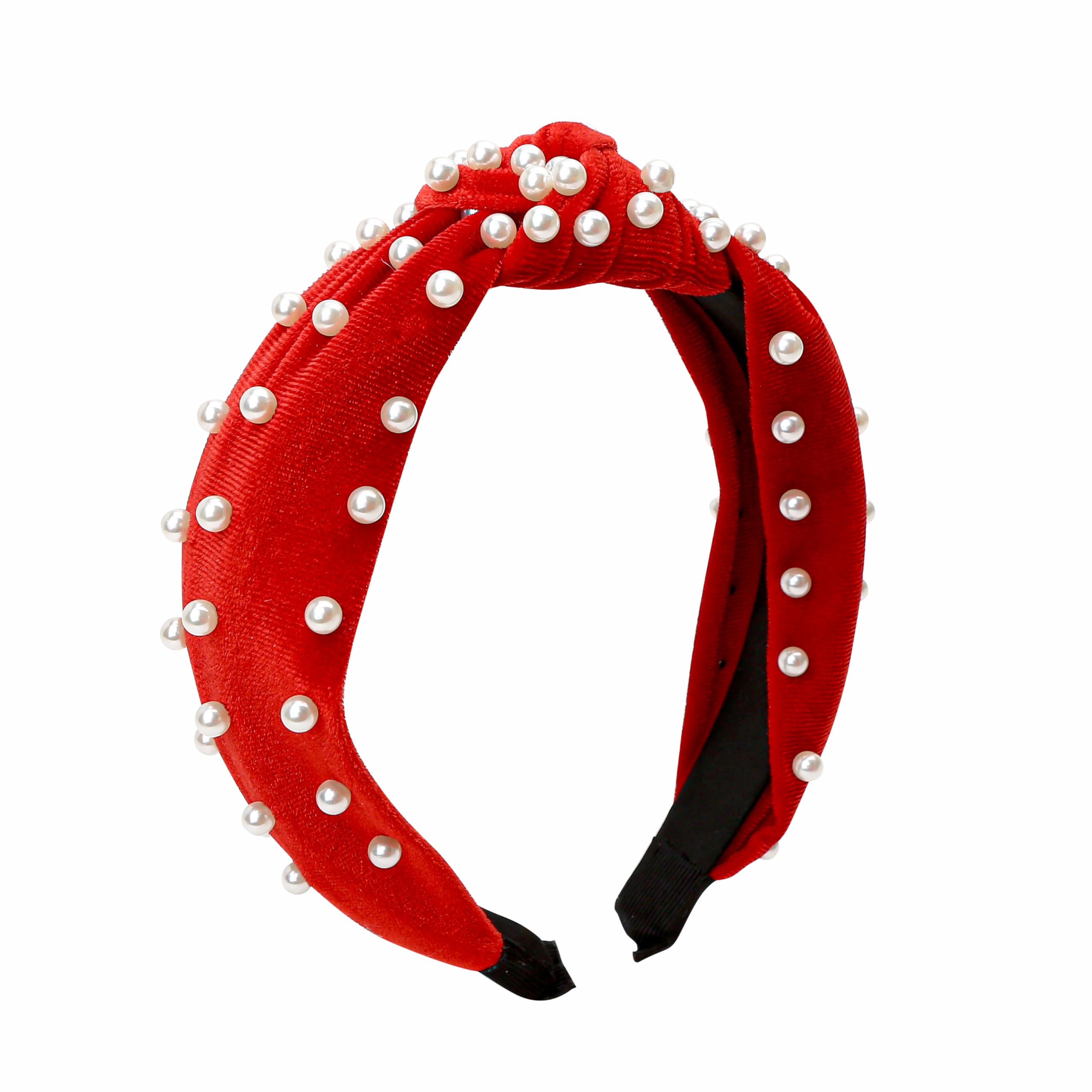 Amazon.com : Red Pearl Knot Headband Sparkle Pretty, Head  display picture 3