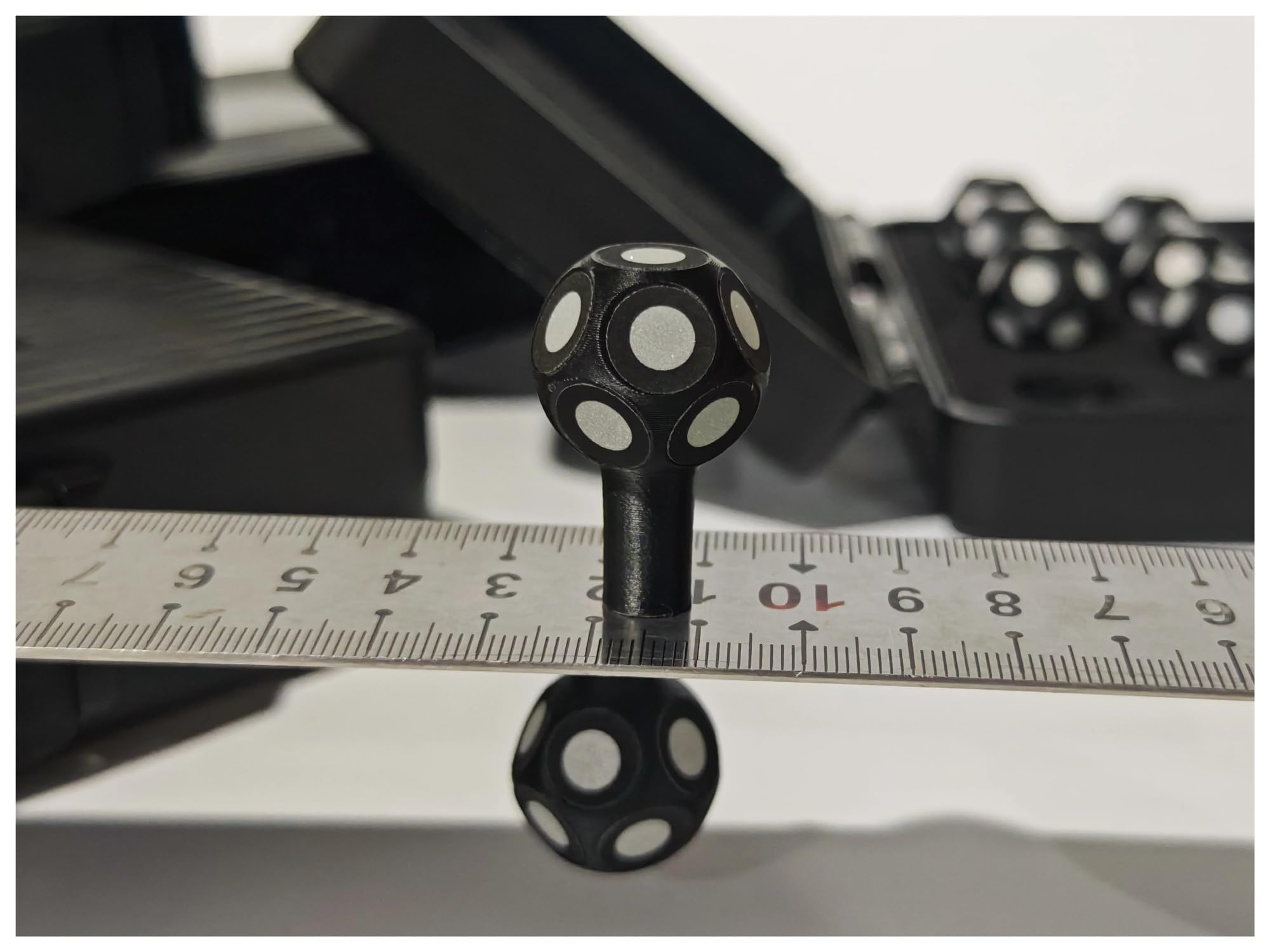 11 sztuk skaner 3D znakowanie magnetyczne sześciokątna kula Marker Ball odblaskowe punkty docelowe do skanowania 3D Zwiększa dokładność