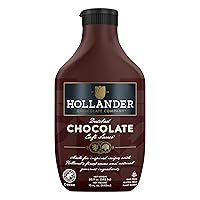 Vista 1 de Hollander Dutched Chocolate Café Sauce Apto para veganos, sin OMG, sin glutensoja, sin jarabe de maíz, botella exprimible de 15 onzas líquidas