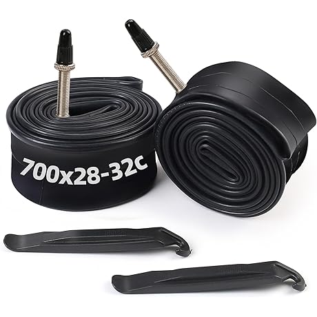 LotFancy 700x28/30/32c Bike Inner Tube with Levers - Ultra Strong & Puncture Resistant