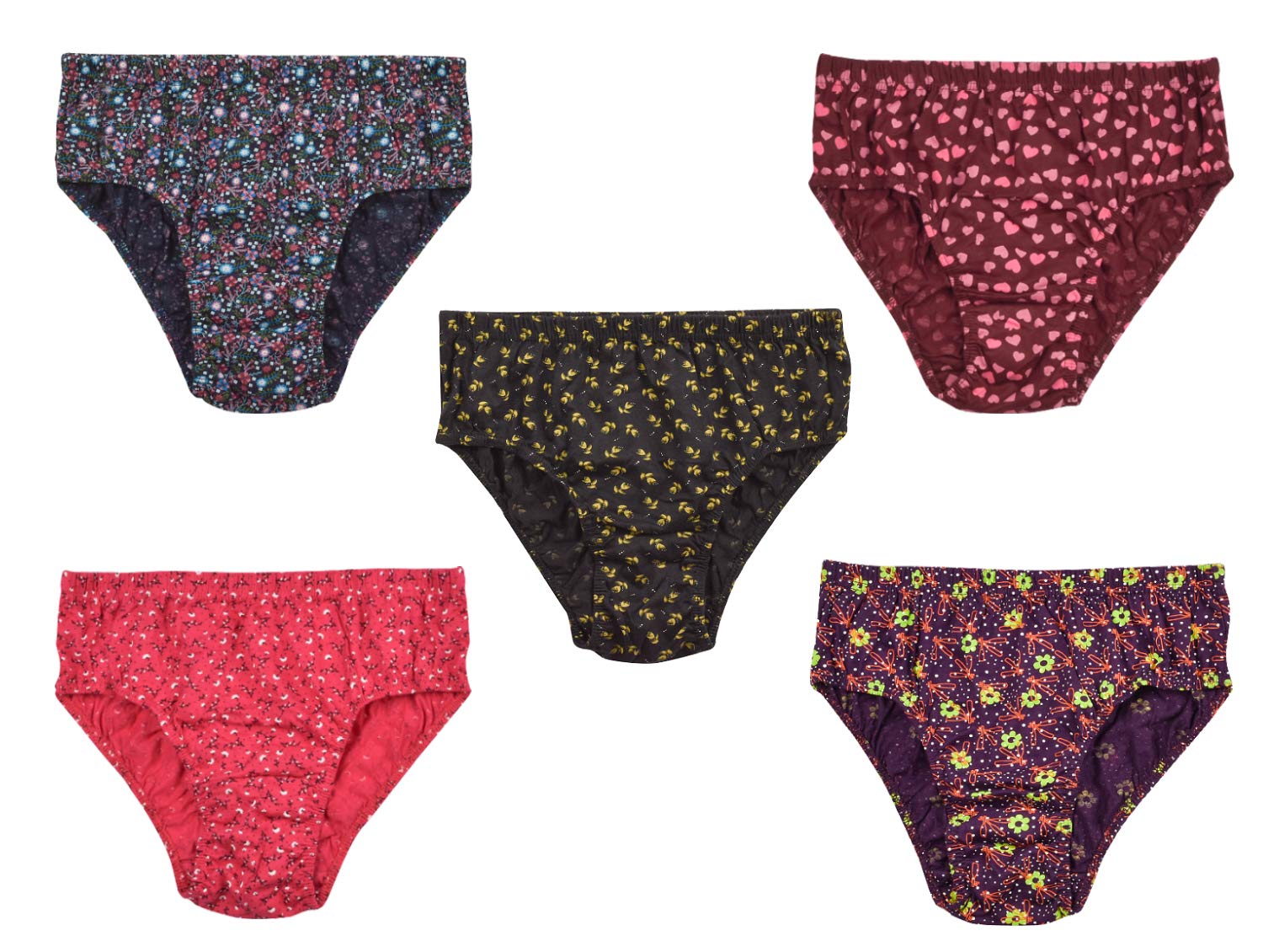 ESSA MYNA Women’s Printed Panties | 100% Cotton | 5-Pack Multicolor Combo | Mid-Rise | Soft and Durable Fabric with a Stylish Design and Great Coverage ESSA MYNA Women’s Printed Panties | 100% Cotton | 5-Pack Multicolor Combo | Mid-Rise | Soft and Durable Fabric with a Stylish Design and Great Coverage